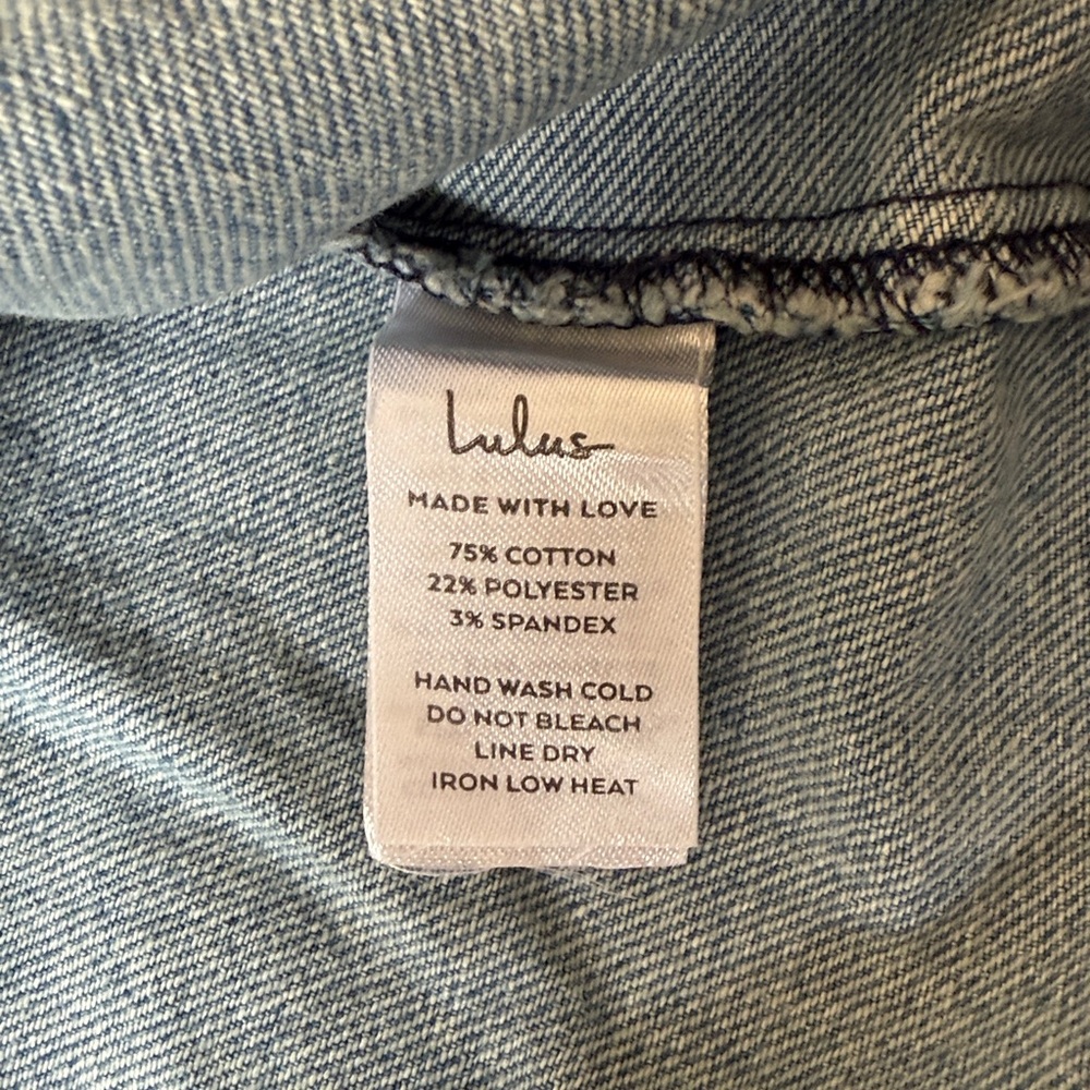 NWT Lulus denim jumper dress - Picture 5 of 6